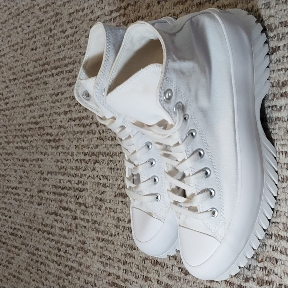 CONVERSE CHUCK TAYLOR ALL STAR LUGGED CANVAS 2.0 WHITE HI-TOP SNEAKERS s… - Picture 11 of 17